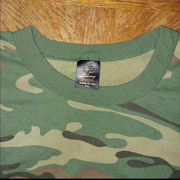 80's Vintage Tee Swing Camo Tee Shirt Mens Size 3XL Made In USA single stitch. - Picture 3 of 6